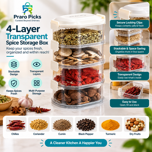 4-Layer Smart Stack Multi-Purpose Kitchen Organizer